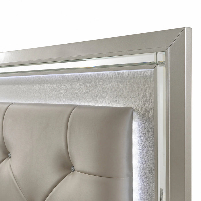 Platinum Platform Storage Bedroom Set