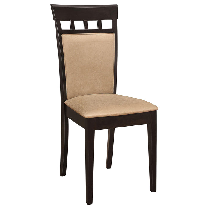 Gabriel 5-piece Rectangular 59-inch Closed Back Dining Set Cappuccino