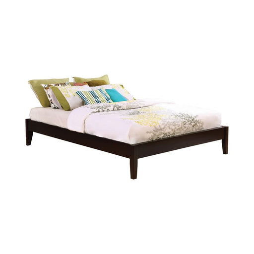 Hounslow California King, E.King, & Queen Universal Platform Bed Cappuccino - Sweet Furniture (Columbus, Ohio)