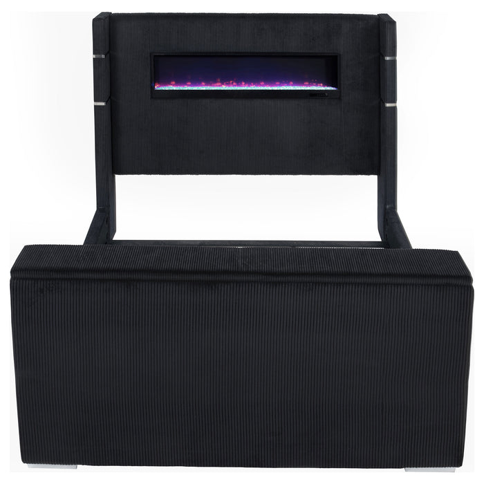 Tisdall Wingback TV Bed with Flame Visualizer