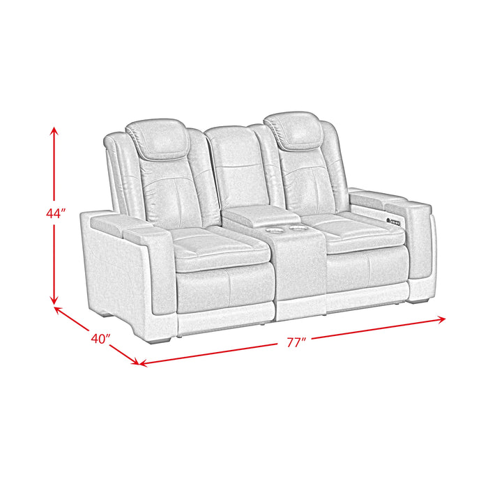 Lantana 3PC Living Room Set in Rocky Cement/Charcoal-Sofa, Loveseat & Recliner