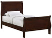 Elements International Louis Philippe Twin Panel Bed in Cherry image