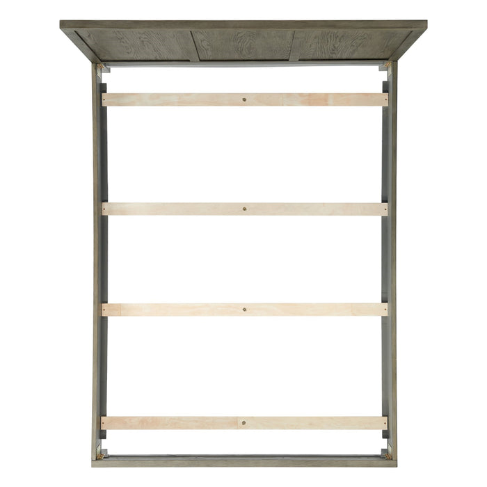 Elements International Versailles King Wooden Panel Bed with Low Footboard in Grey