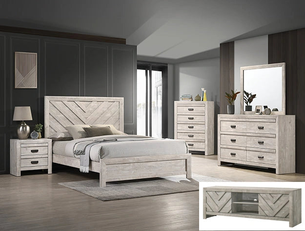 Crown Mark Furniture Valor 6 Drawer Dresser in Gray image