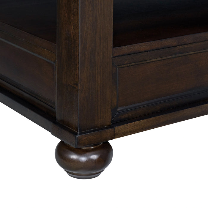 Wagner 2PC Occasional Table Set in Cherry-Rectangular Lift-Top Coffee Table & End Table