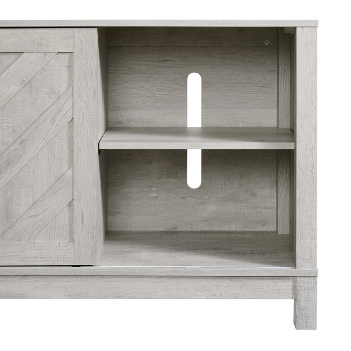 Eleanor 70" TV Stand with Sliding Door in White