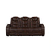 Chester Reclining Sofa W/Pwr Hr & Fr-Brown