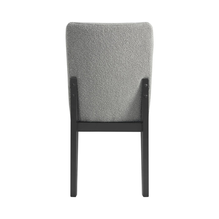 Portland Side Chair with Grey Fabric (PGY1113-4) in Black (2 Per Carton)