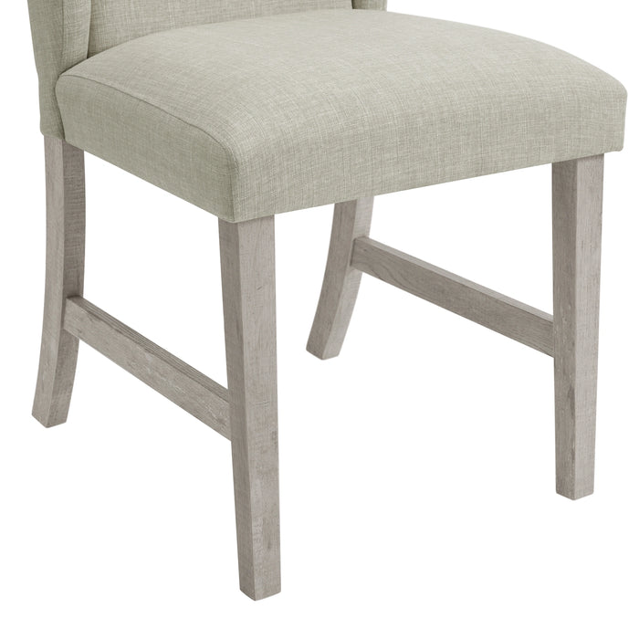 Eleanor Standard Height Dining Set in White-Rectangular Table and Four Chairs