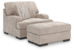 High Profile Chair & Ottoman Living Room Set - Sweet Furniture (Columbus, Ohio)