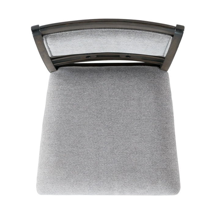 Amherst Dining Side Chair W/Fabric Cushion Side Stretcher Grey Finish (2 Per Pack)