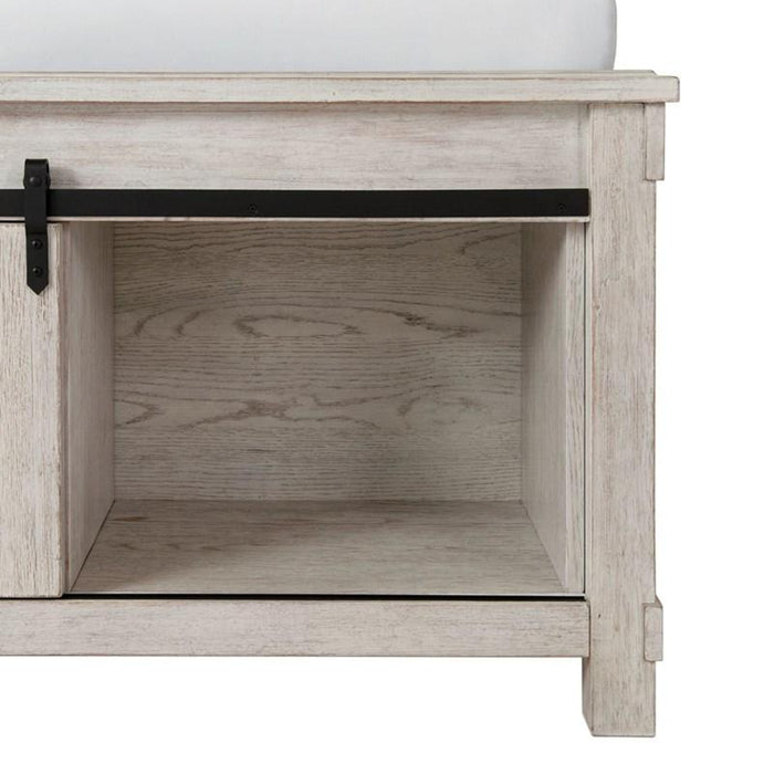 Elements International Scott Queen Platform Storage Bed in White