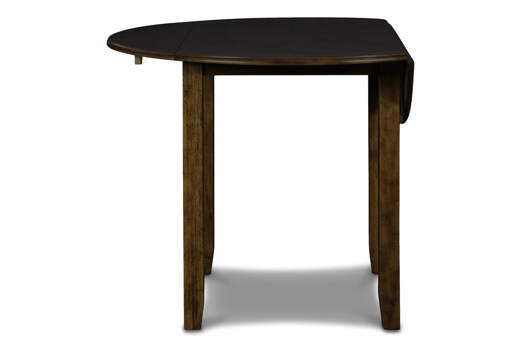 Gia 3 Pc 42" Drop Leaf Dining Table & 2 Chairs-Brown