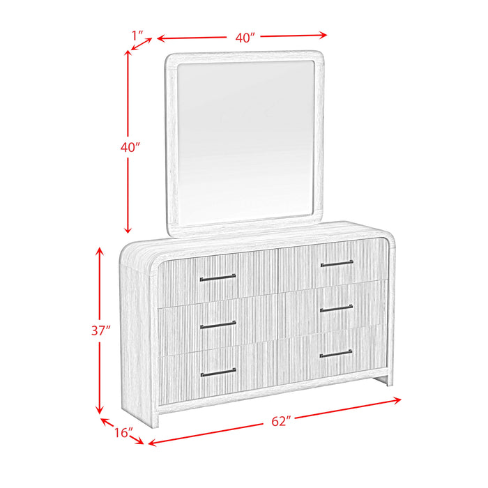 Ridgemont Dresser and Mirror Set in Natural