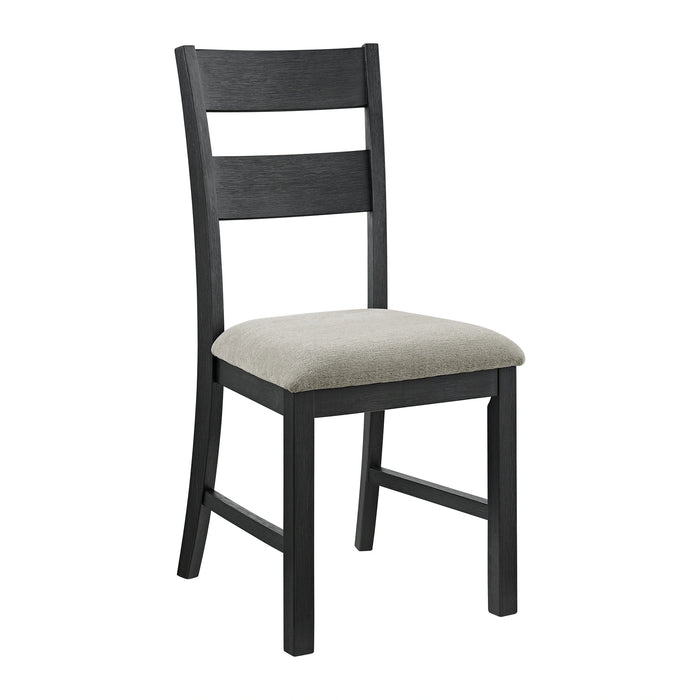 Garcia 6PC Dining Set with Table, 4 Chairs, and Bench in Black
