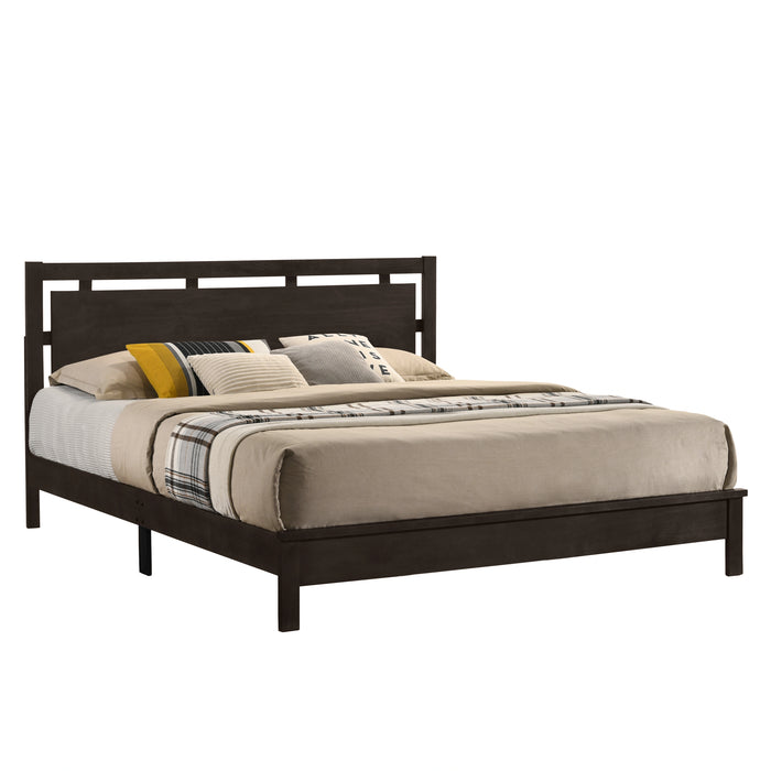 GEMINI Queen Q PANEL BED-HB/FB/RAILS-MERLOT
