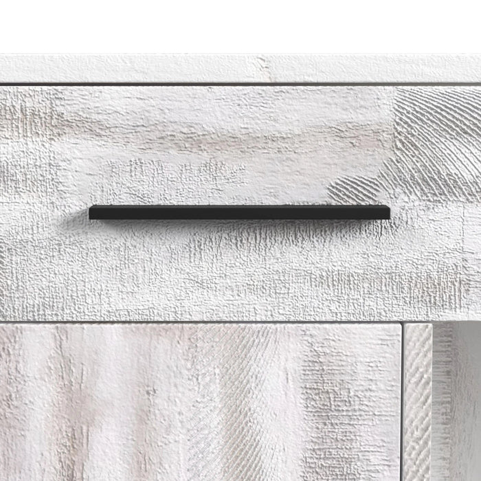 Rogen Rustic Bar Table with Ice Tray, USB and Power in Rustic White