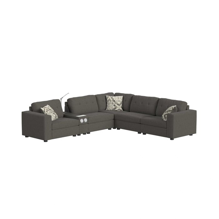 Options One Corner in Palmer Plus Ash with 1 Pillow 20""