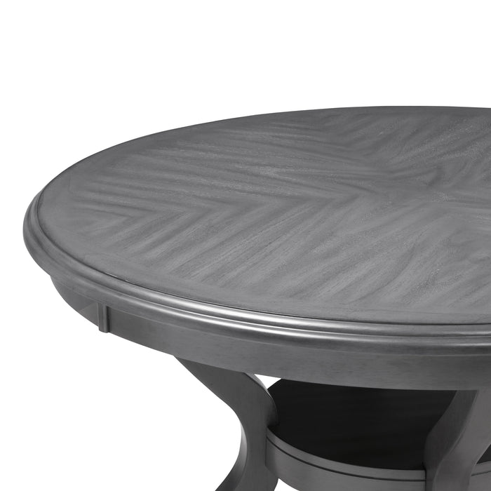 Cori Round Dining 5 Pc Set-Gray