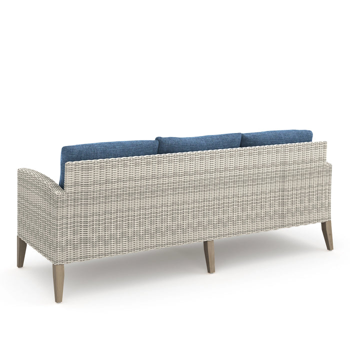 Carezza 5 Pc Set - Sofa, 2 Club Chairs, 2 Stools-Dark Blue