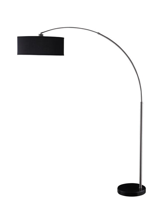 Kawke Drum Shade Floor Lamp Black and Chrome image