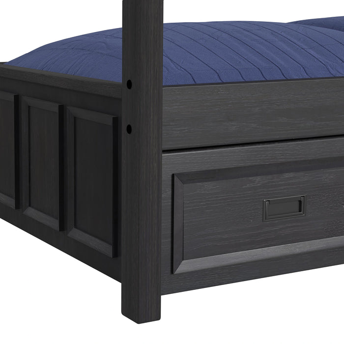 Hampton Kids Over Bunk with Staircase and Trundle Bedroom Set