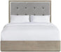 Elements International Arcadia King Upholstered Panel Bed in Grey image