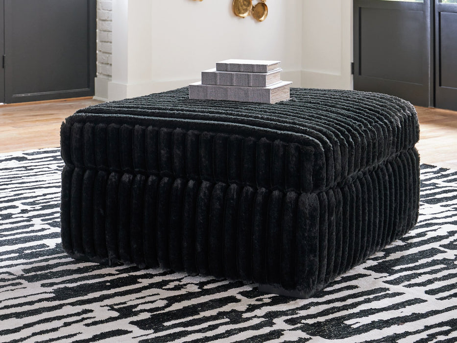 Midnight-Madness Oversized Accent Ottoman - Sweet Furniture (Columbus, Ohio)