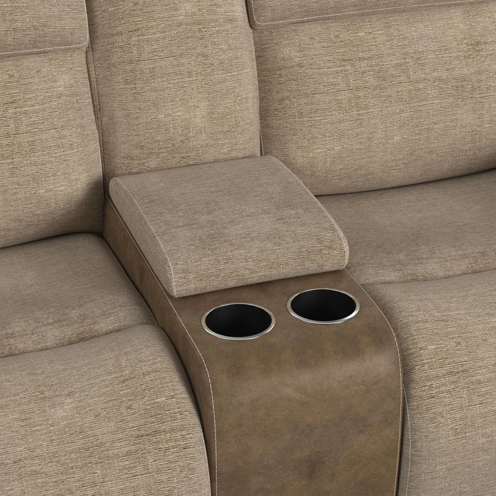 Hornet Motion Glider Loveseat with Console
