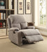 Rosia Gray Velvet Recliner (Motion) image