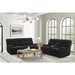 Admiral Motion Loveseat with Console in Masis Black - Sweet Furniture (Columbus, Ohio)