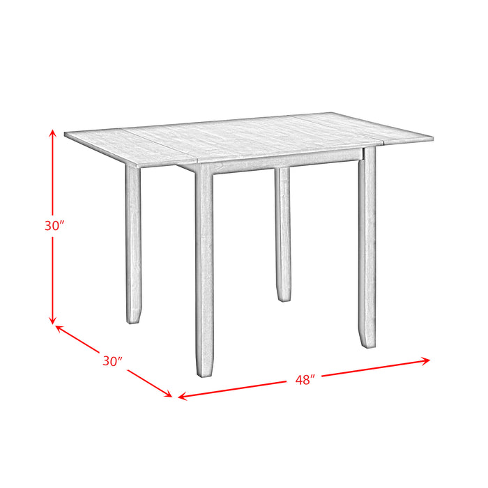 Alex 3PC Dining Set with Drop Leaf Table in Espresso - Sweet Furniture (Columbus, Ohio)
