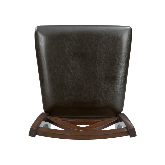 Alex Counter Side Chair W/Brown PU Espresso (2 Per Pack) - Sweet Furniture (Columbus, Ohio)