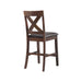 Alex Counter Side Chair W/Brown PU Espresso (2 Per Pack) - Sweet Furniture (Columbus, Ohio)