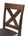 Alex Counter Side Chair W/Brown PU Espresso (2 Per Pack) - Sweet Furniture (Columbus, Ohio)