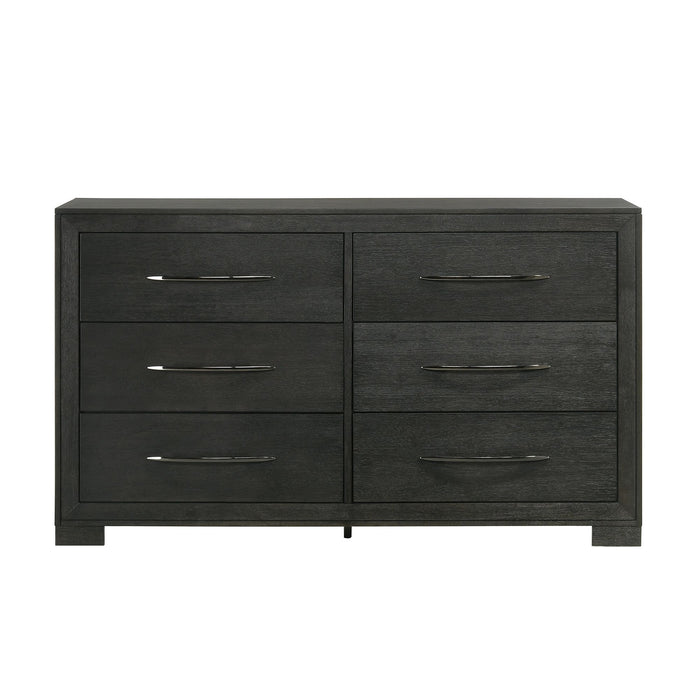 Allan 6-Drawer Dresser in Black - Sweet Furniture (Columbus, Ohio)