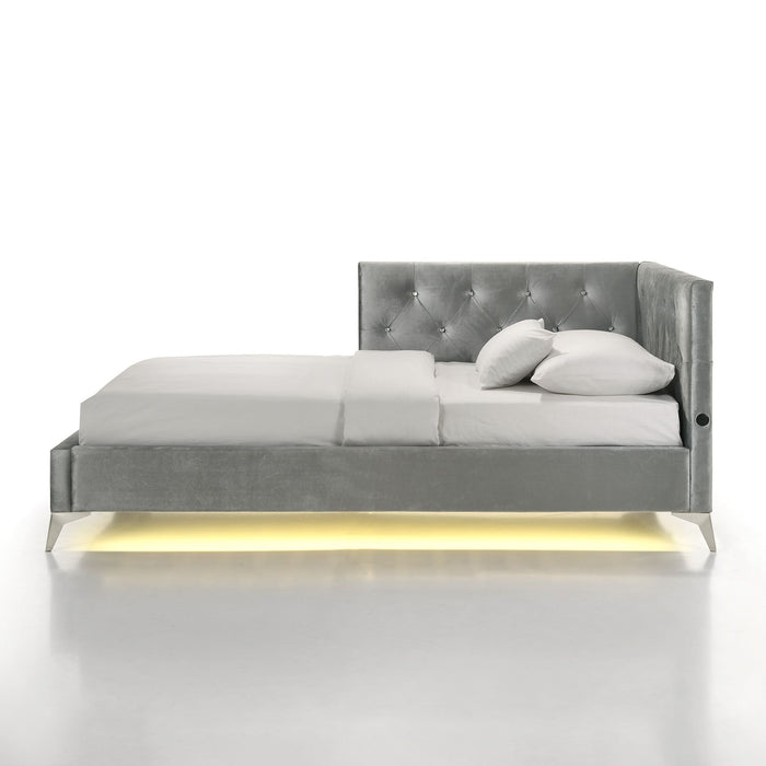 Amberley UPH Corner Bed with LED and USB - Sweet Furniture (Columbus, Ohio)