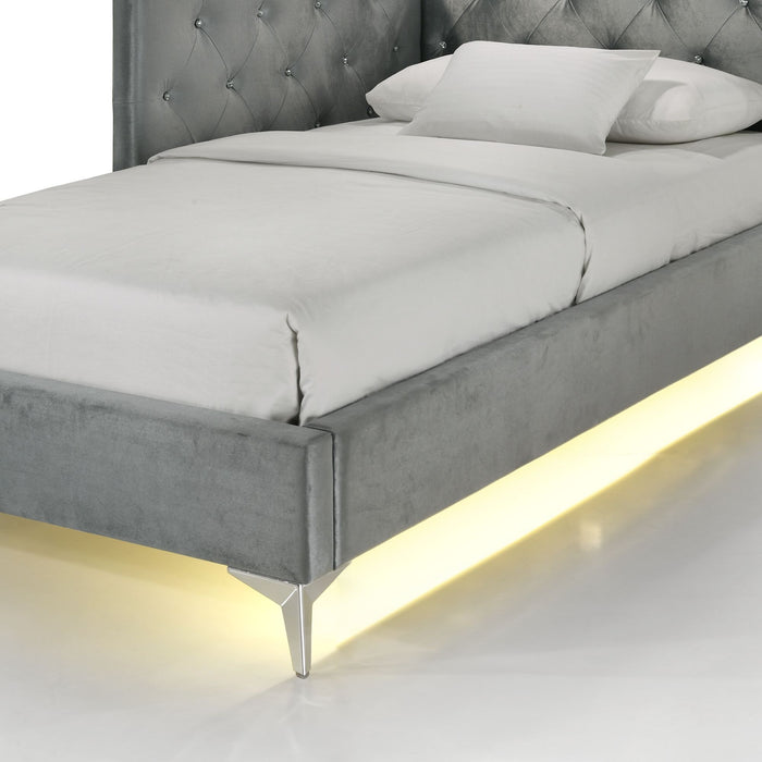 Amberley UPH Corner Bed with LED and USB - Sweet Furniture (Columbus, Ohio)
