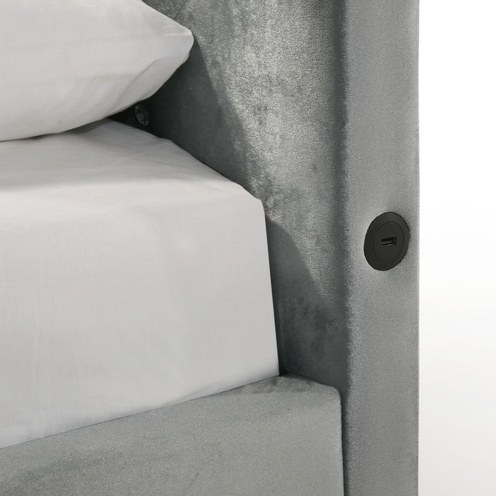 Amberley UPH Corner Bed with LED and USB - Sweet Furniture (Columbus, Ohio)