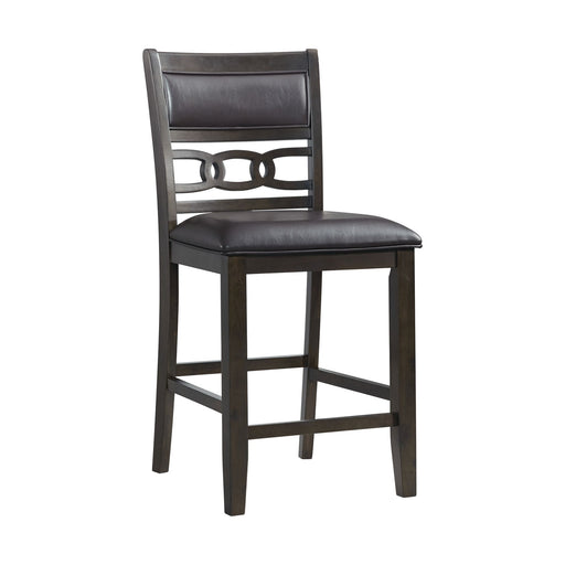 Amherst Counter Side Chair W/PU Cushion Dark Finish (2 Per Pack) - Sweet Furniture (Columbus, Ohio)