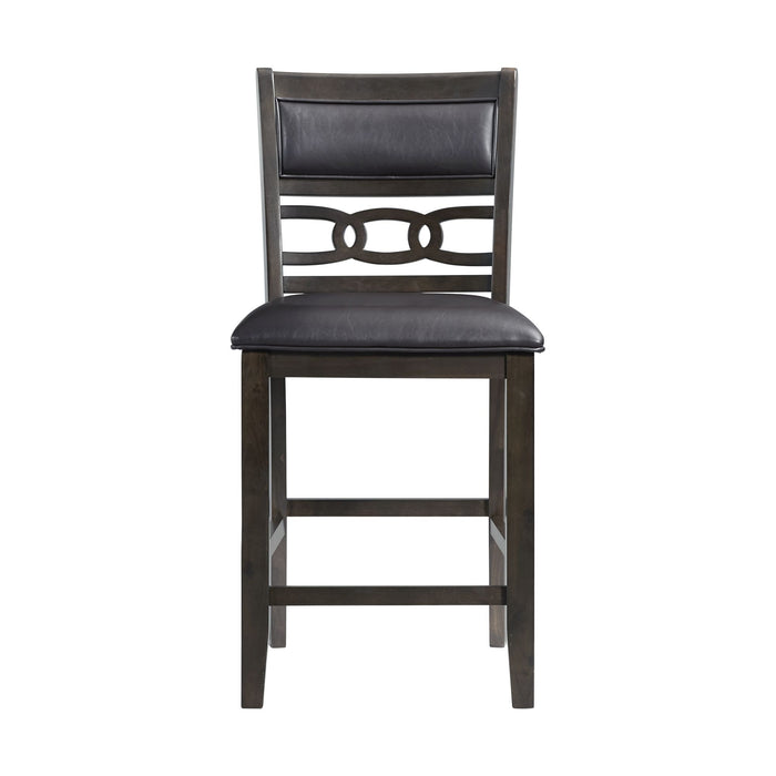 Amherst Counter Side Chair W/PU Cushion Dark Finish (2 Per Pack) - Sweet Furniture (Columbus, Ohio)