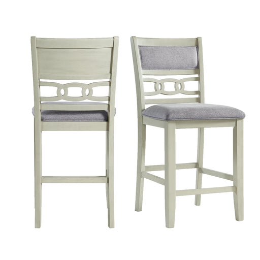 Amherst Counter Side Chair W/Fabric Cushion White Finish (2 Per Pack) - Sweet Furniture (Columbus, Ohio)