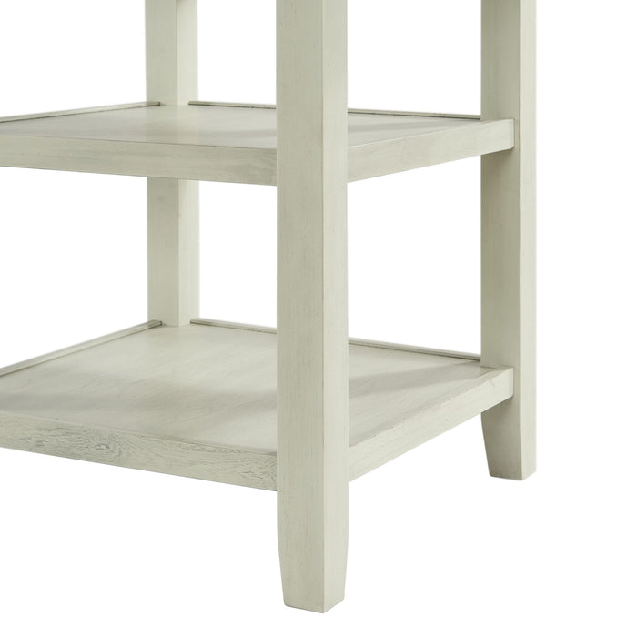 Amherst Counter Table w/Wood Leg White Finish - Sweet Furniture (Columbus, Ohio)