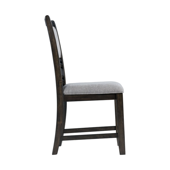 Amherst Dining Side Chair W/Fabric Cushion Dark Finish (2 Per Pack) - Sweet Furniture (Columbus, Ohio)