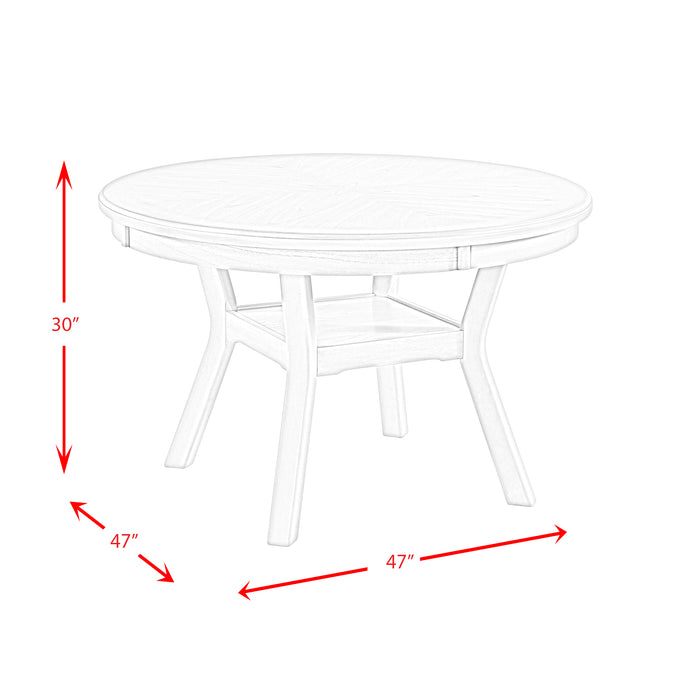 Amherst Standard Height 5PC Dining Set-Table and Four Faux Leather Side Chairs in Walnut