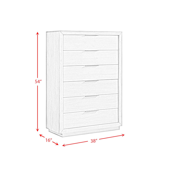 Arcadia 6-Drawer Chest in Grey - Sweet Furniture (Columbus, Ohio)