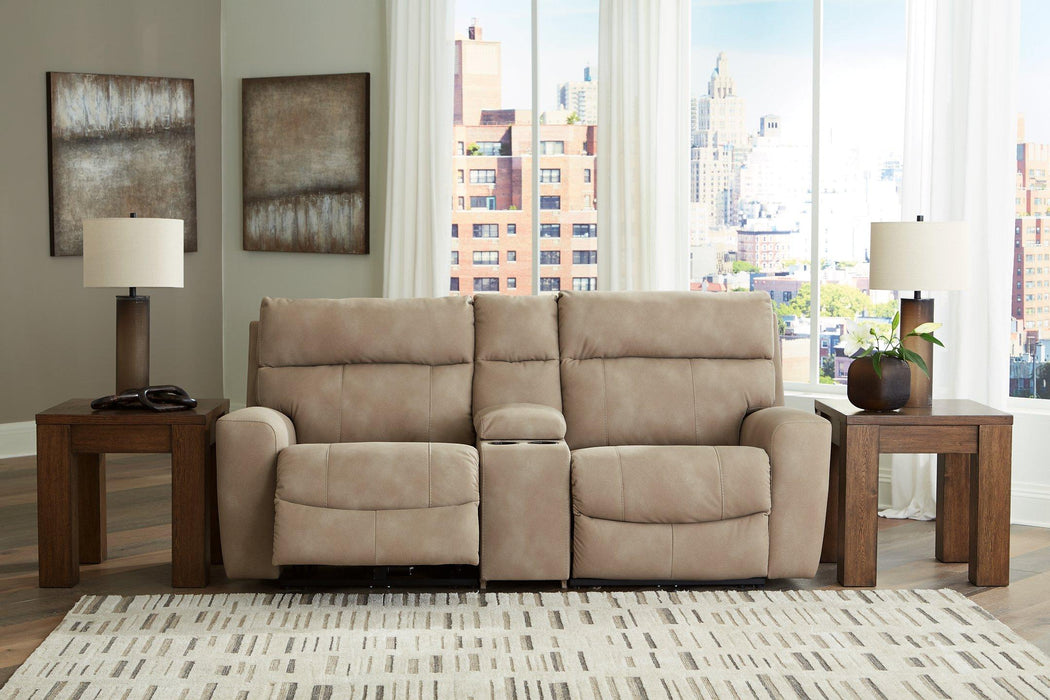 Next-Gen DuraPella Power Reclining Sectional Loveseat with Console - Sweet Furniture (Columbus, Ohio)