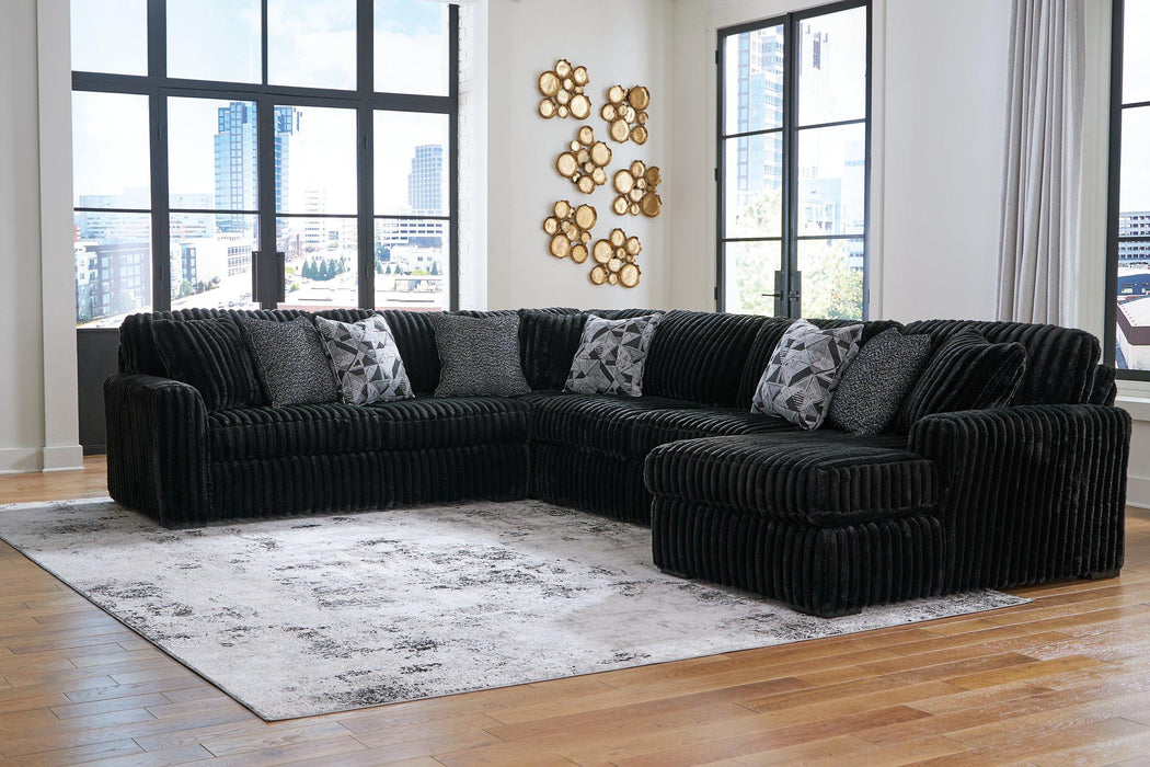 Midnight-Madness Sectional with Chaise - Sweet Furniture (Columbus, Ohio)