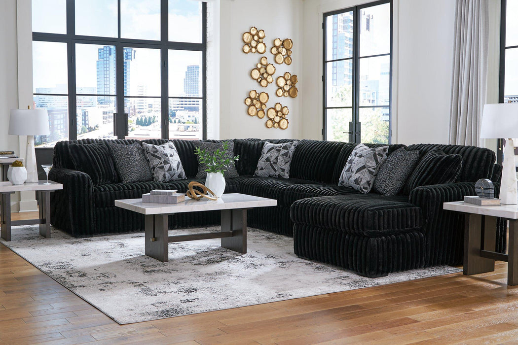 Midnight-Madness Sectional with Chaise - Sweet Furniture (Columbus, Ohio)