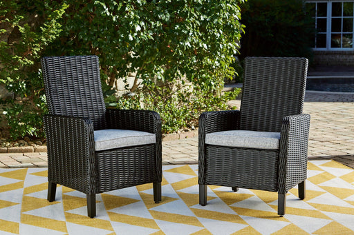 Beachcroft Outdoor Arm Chair with Cushion (Set of 2) - Sweet Furniture (Columbus, Ohio)